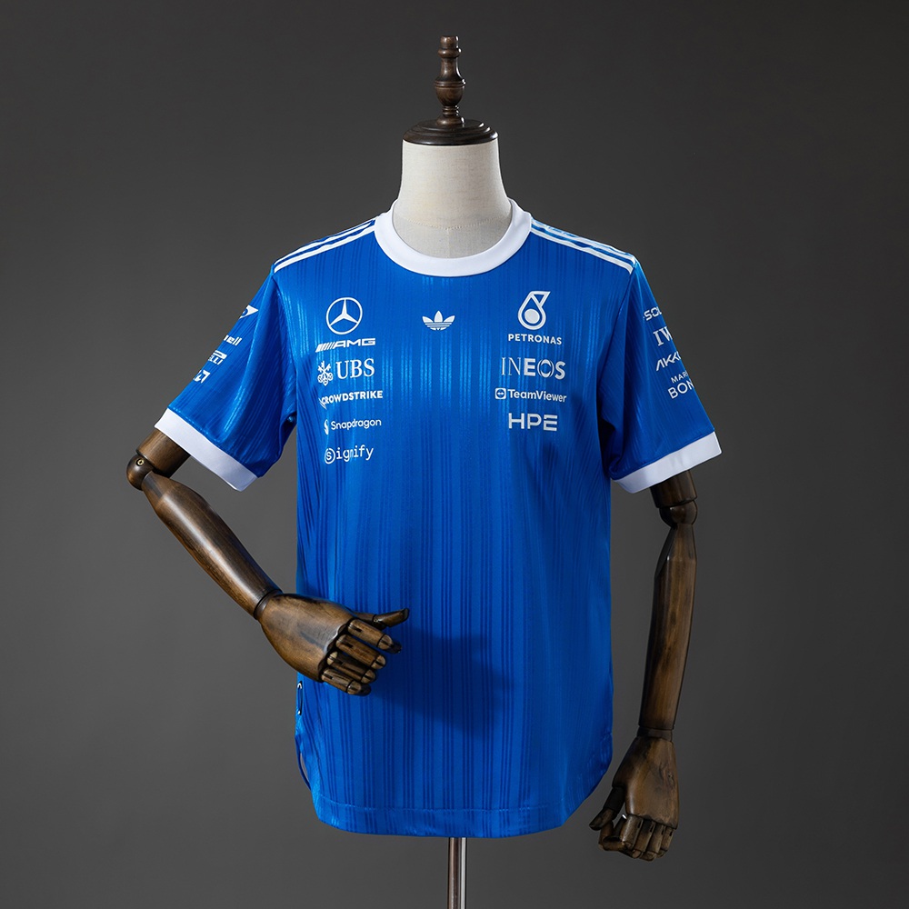 Mercedes-AMG Petronas F1 2026 player version Blue T-shirt