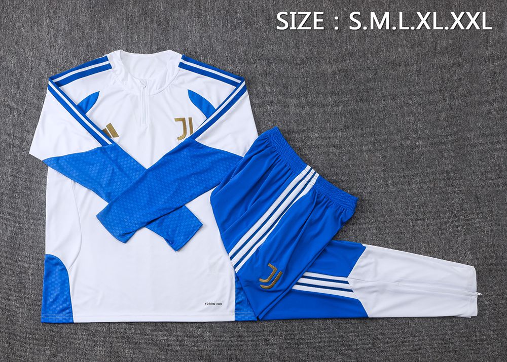 Juventus 26/27 White Blue Gold Half Zip Tracksuit Foto 2