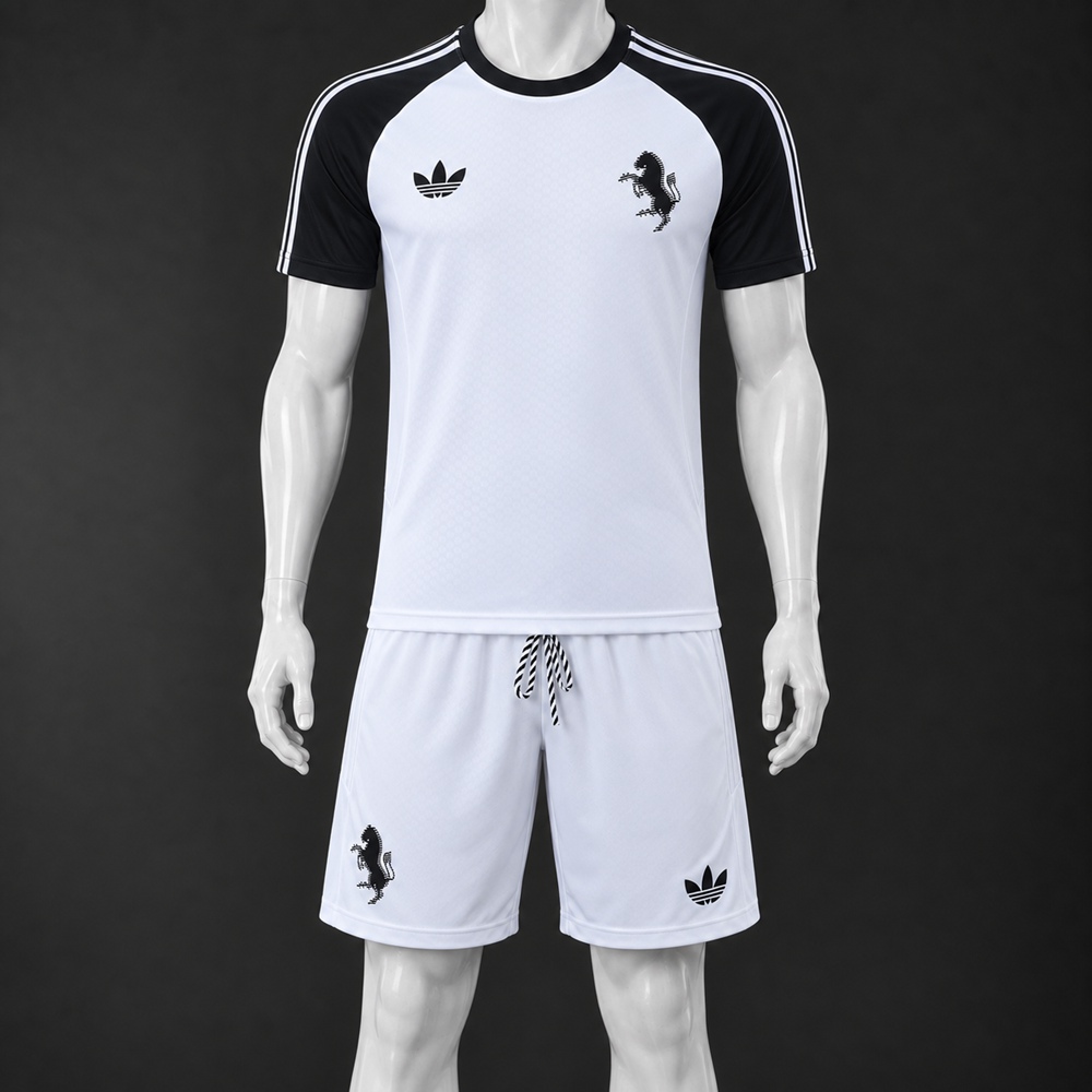 Juventus 26/27 White Black Short-Sleeve Shorts Set