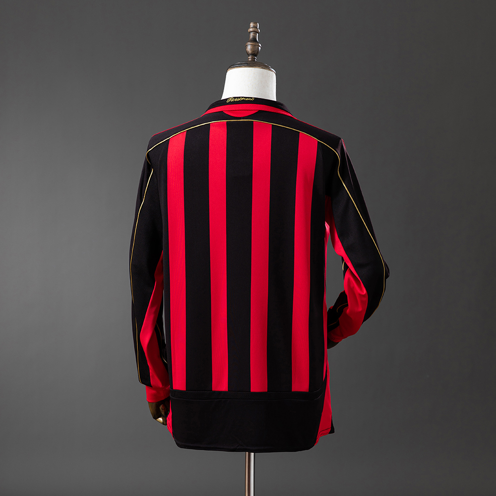 AC Milan 06/07 Home Long Sleeve Retro Jersey Foto 2