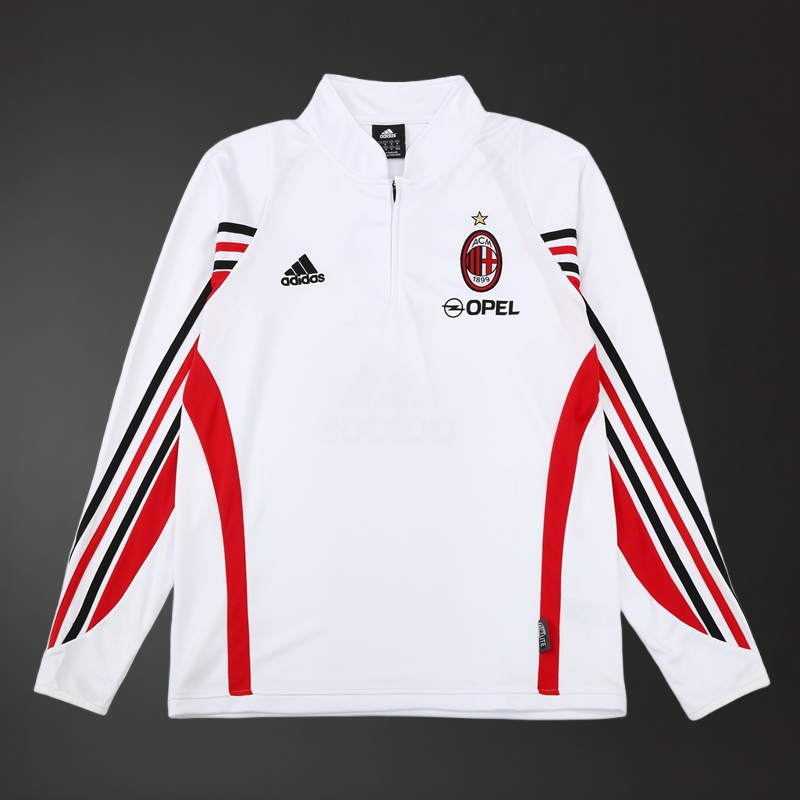 AC Milan 03/04 Adult Retro White Training Tracksuits Foto 2