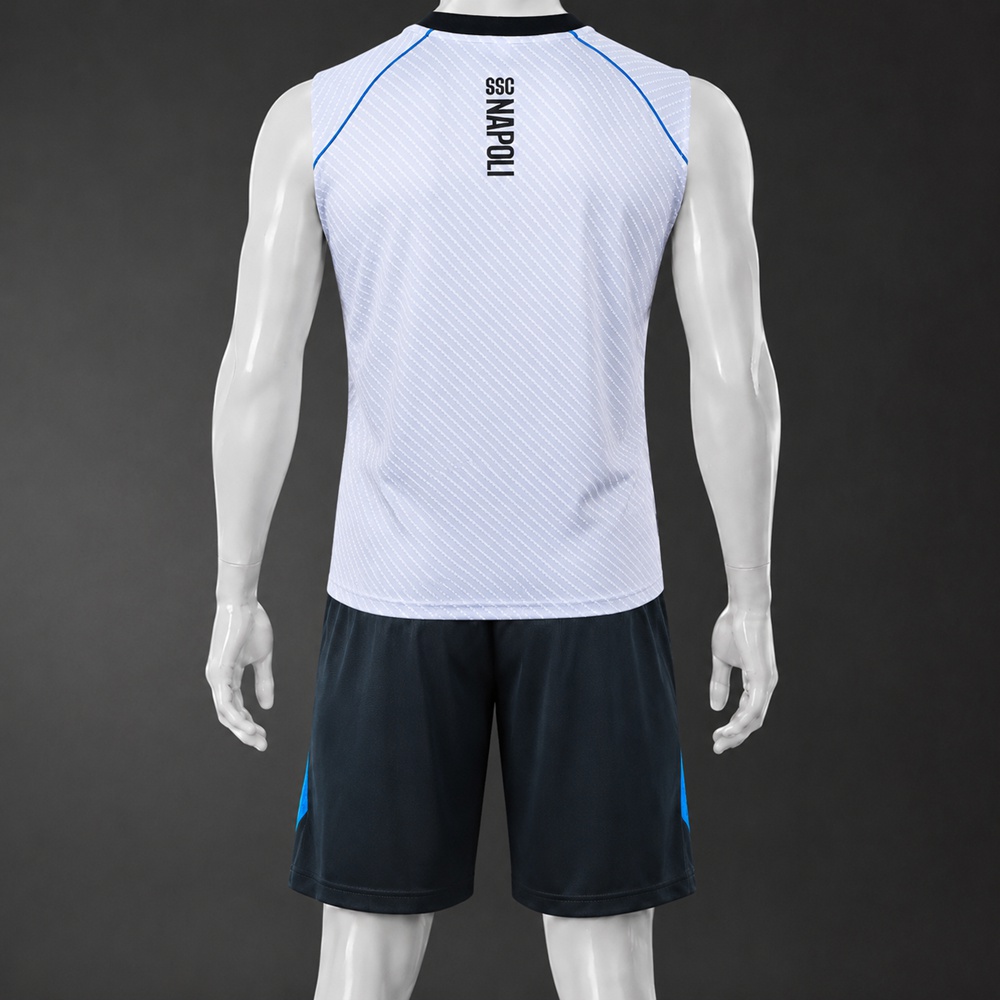 Napoli 25/26 White Black Blue Training Vest kit Foto 2