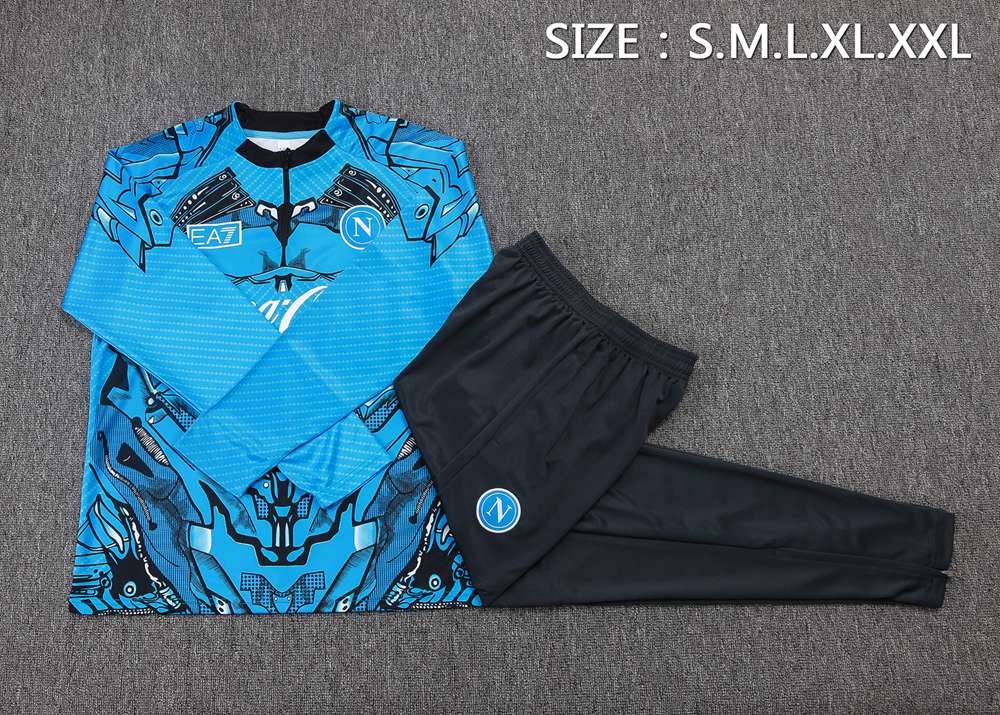 Napoli 25/26 Blue Black Half Zip Tracksuit Foto 2