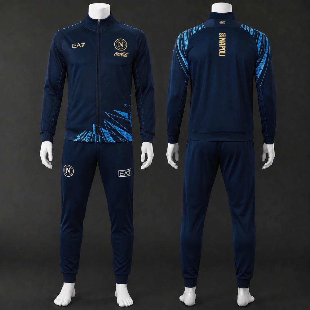 Napoli 25/26 Navy Blue Zip Training Jacket Kit