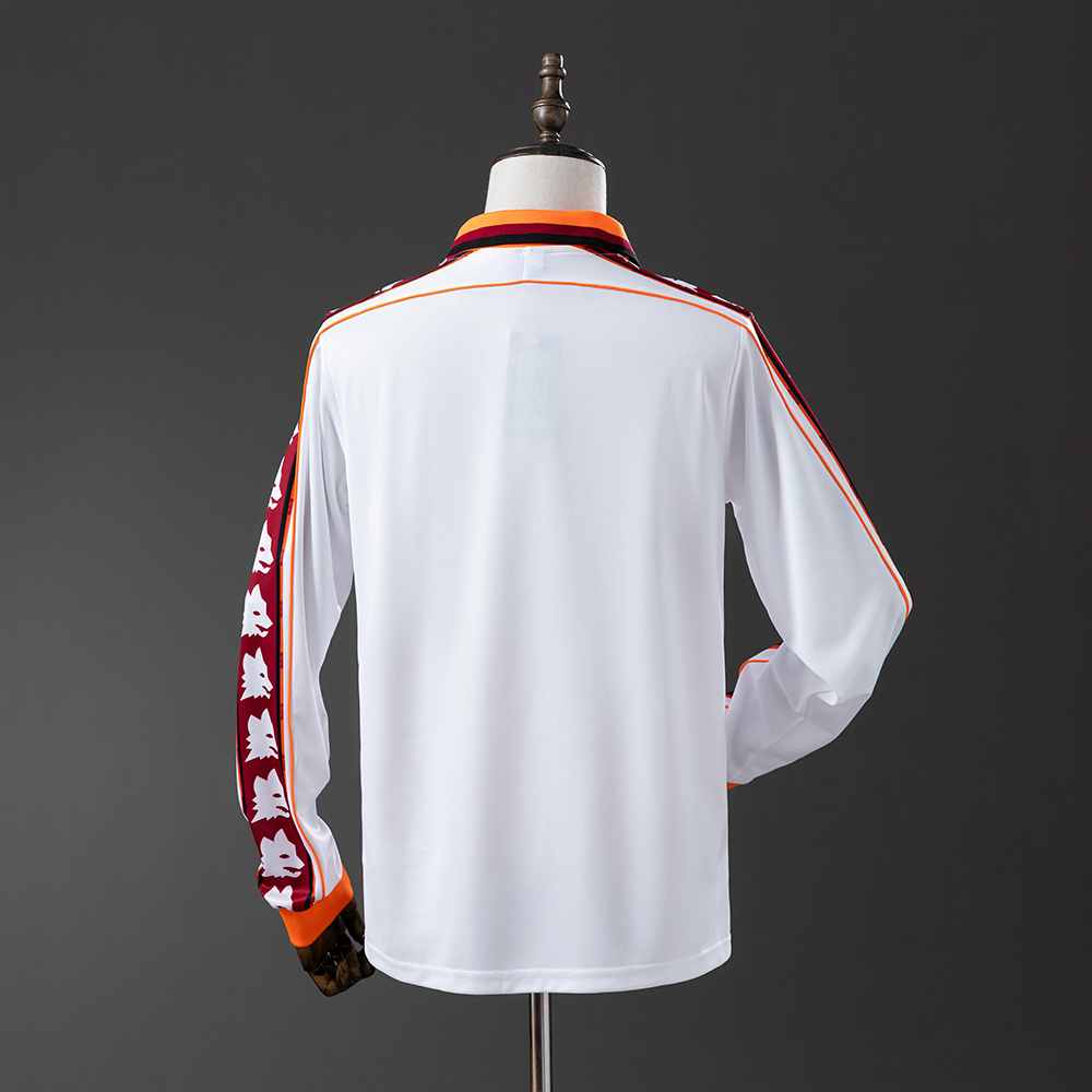 Roma 98/99 Away Long Sleeve Retro Jersey Foto 2