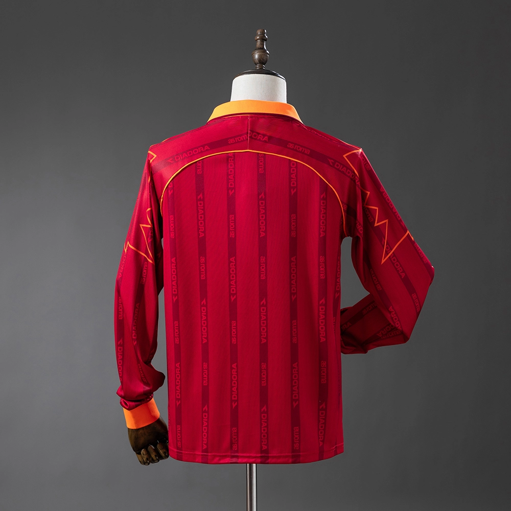 Roma 99/00 Home Long Sleeve Retro Jersey Foto 2