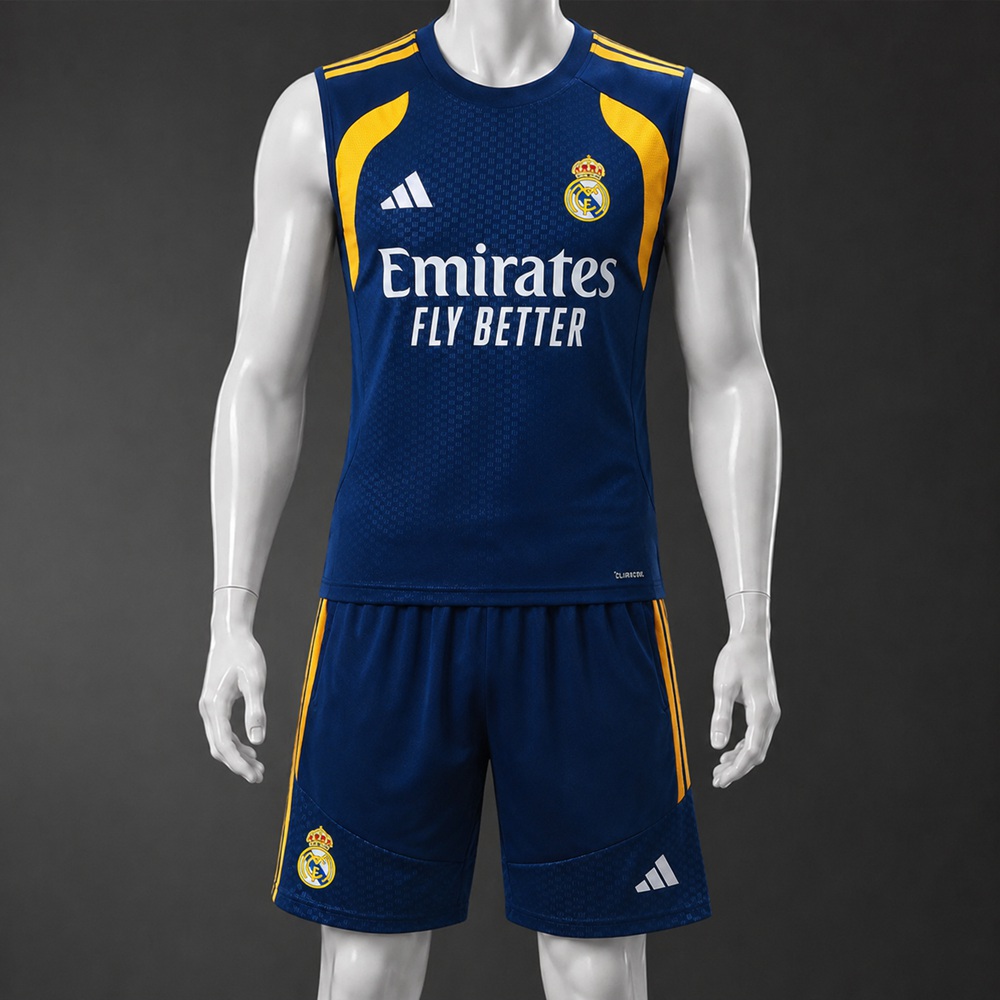Real Madrid 26/27 Navy Blue Yellow  Training Vest kit