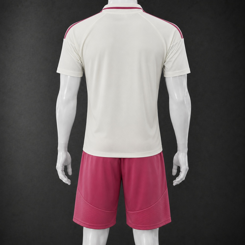 Real Madrid 26/27 Off‑White Magenta Polo Short Sleeve Short Set Foto 2