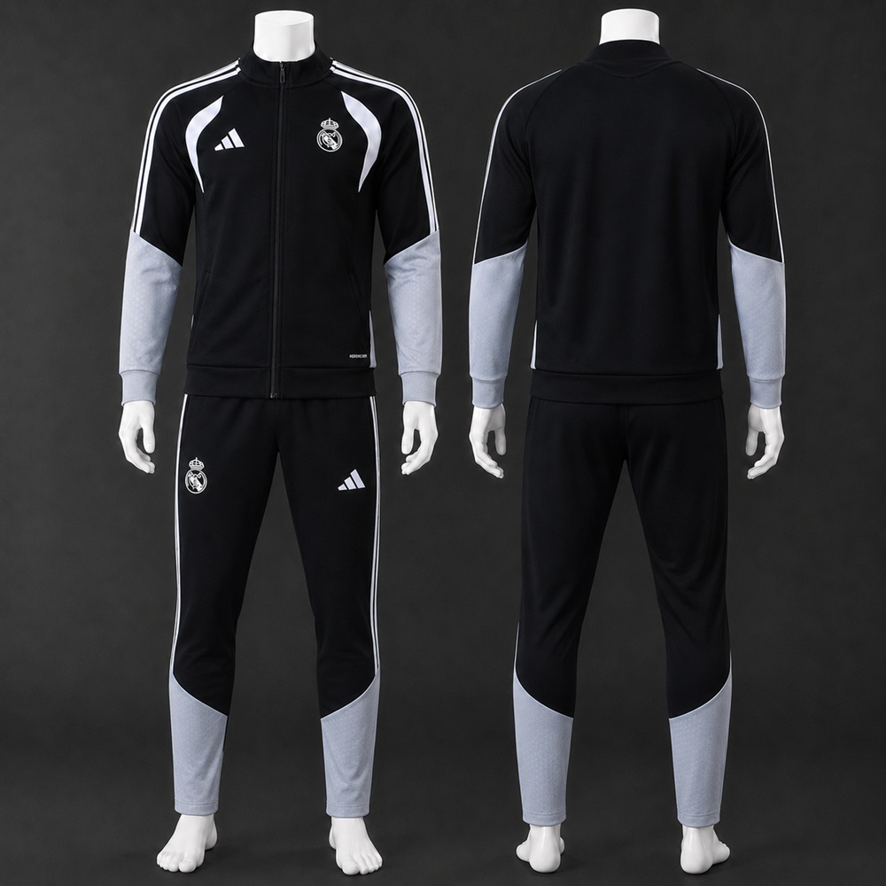 Real Madrid 26/27 Training Edition Black White Grey Jacket Kit