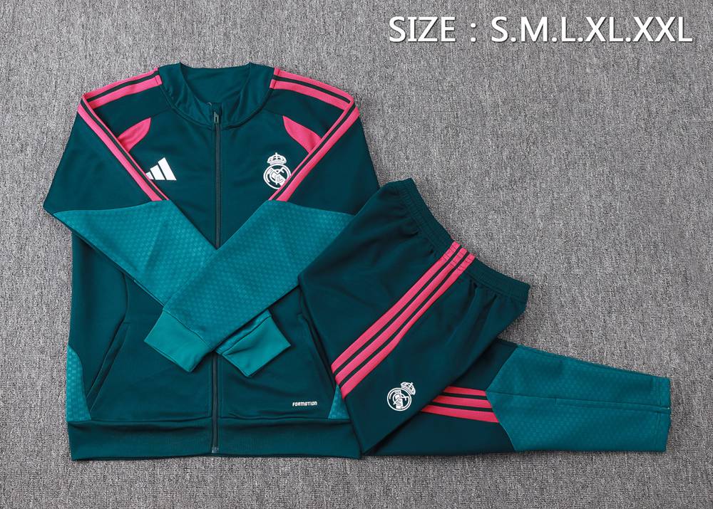 Real Madrid 26/27 Dark Teal and Pink Jacket Kit Foto 2