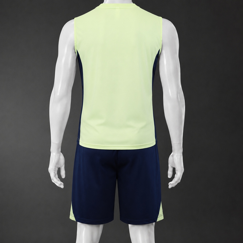 Real Madrid 25/26 Light Lime Navy Training Vest kit Foto 2