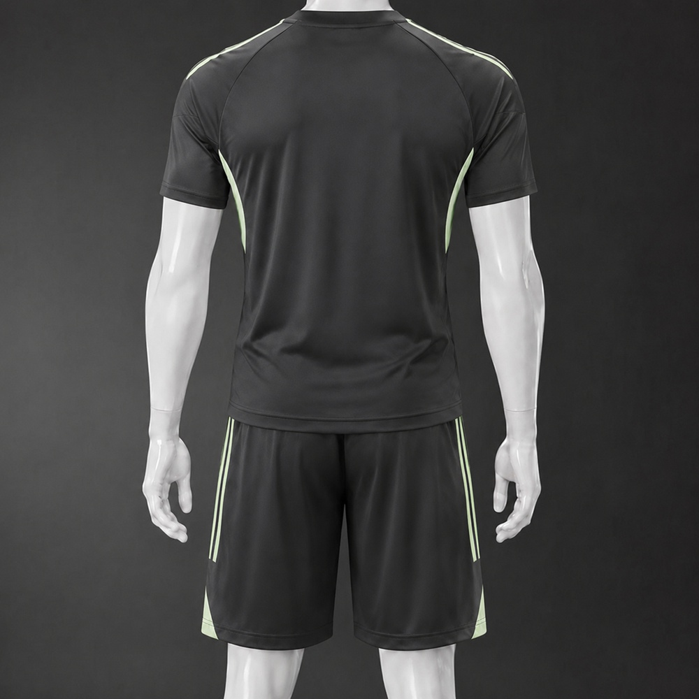 Real Madrid 25/26 Black Light Green Short Sleeve Short Set Foto 2