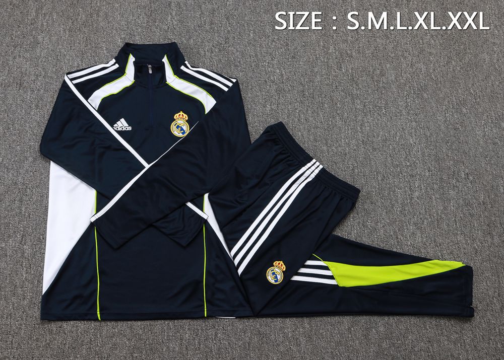 Real Madrid 25/26 Navy White Yellow Half Zip Tracksuit Foto 2