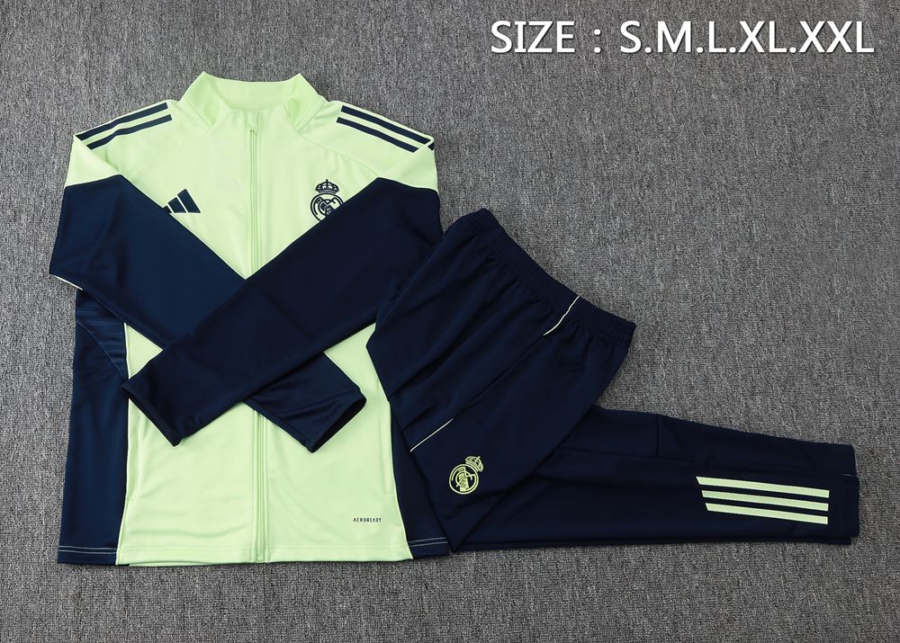 Real Madrid 25/26 Mint Green Navy Jacket Kit Foto 2