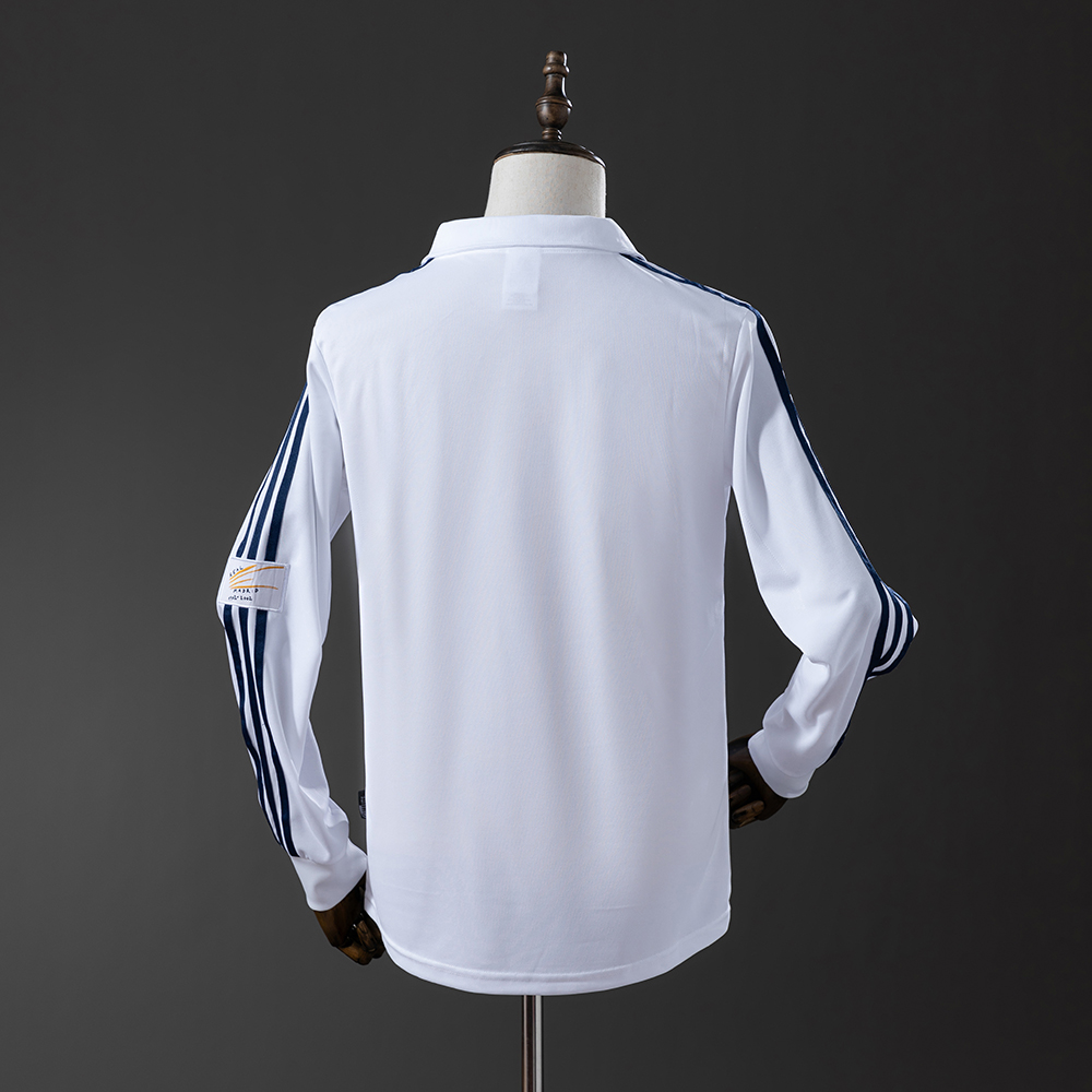 Real Madrid 01/02 Home (UEFA Champions League) Long Sleeve Retro Jersey Foto 2