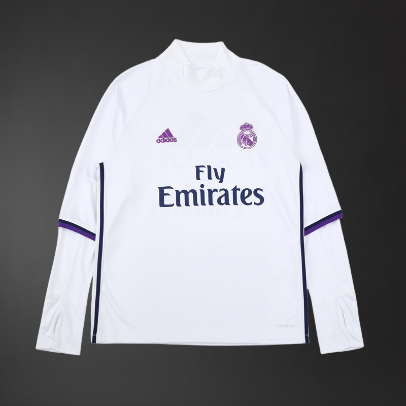 Real Madrid 16/17 Adult Retro White Training Tracksuits Foto 2