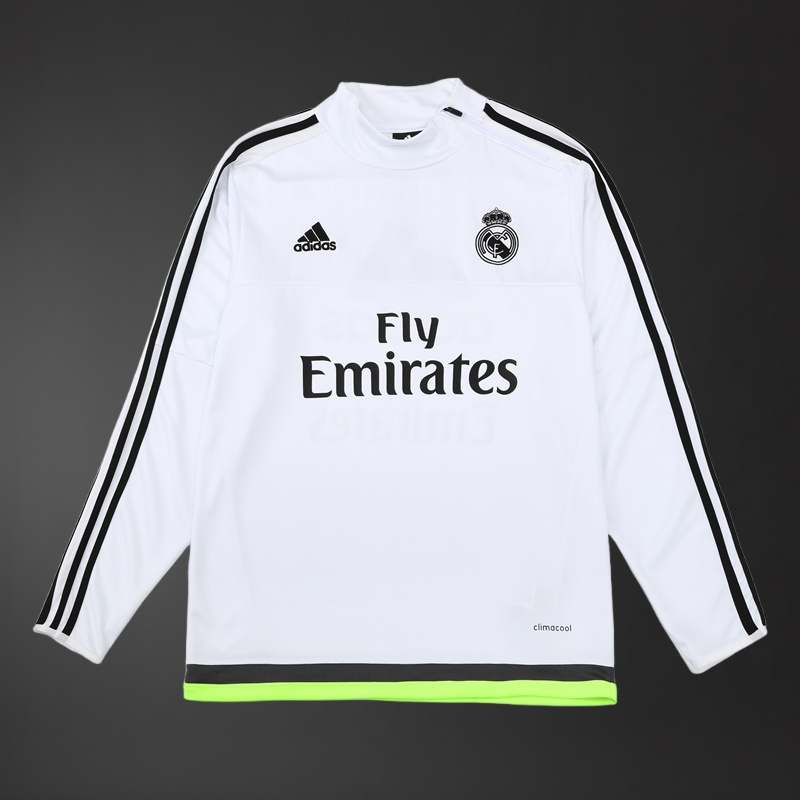 Real Madrid 15/16 Adult Retro White Training Tracksuits Foto 2