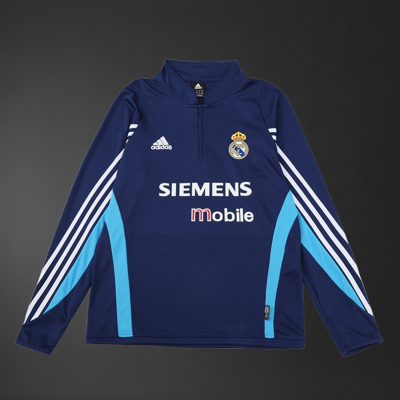 Real Madrid 03/04 Adult Retro Royal BlueTraining Tracksuits Foto 2