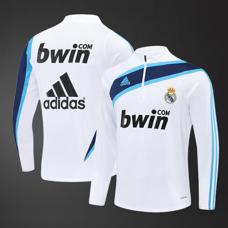 Real Madrid 09/10 Adult Retro White Training Tracksuits