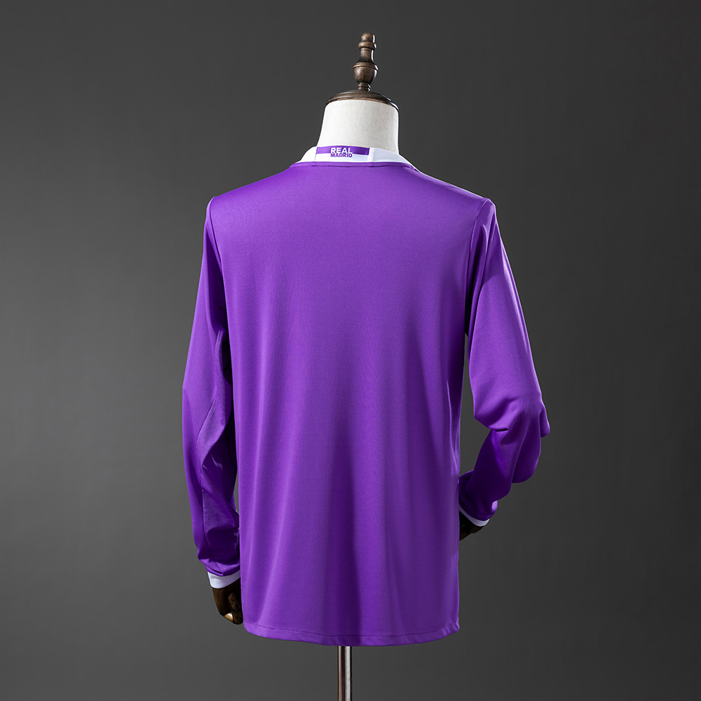 Real Madrid 16/17 Away Long Sleeve Retro Jersey Foto 2
