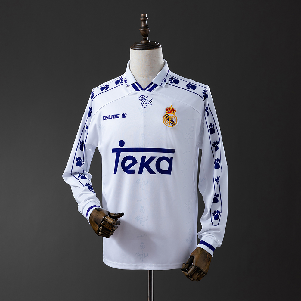 Real Madrid 94/96 Home Long Sleeve Retro Jersey