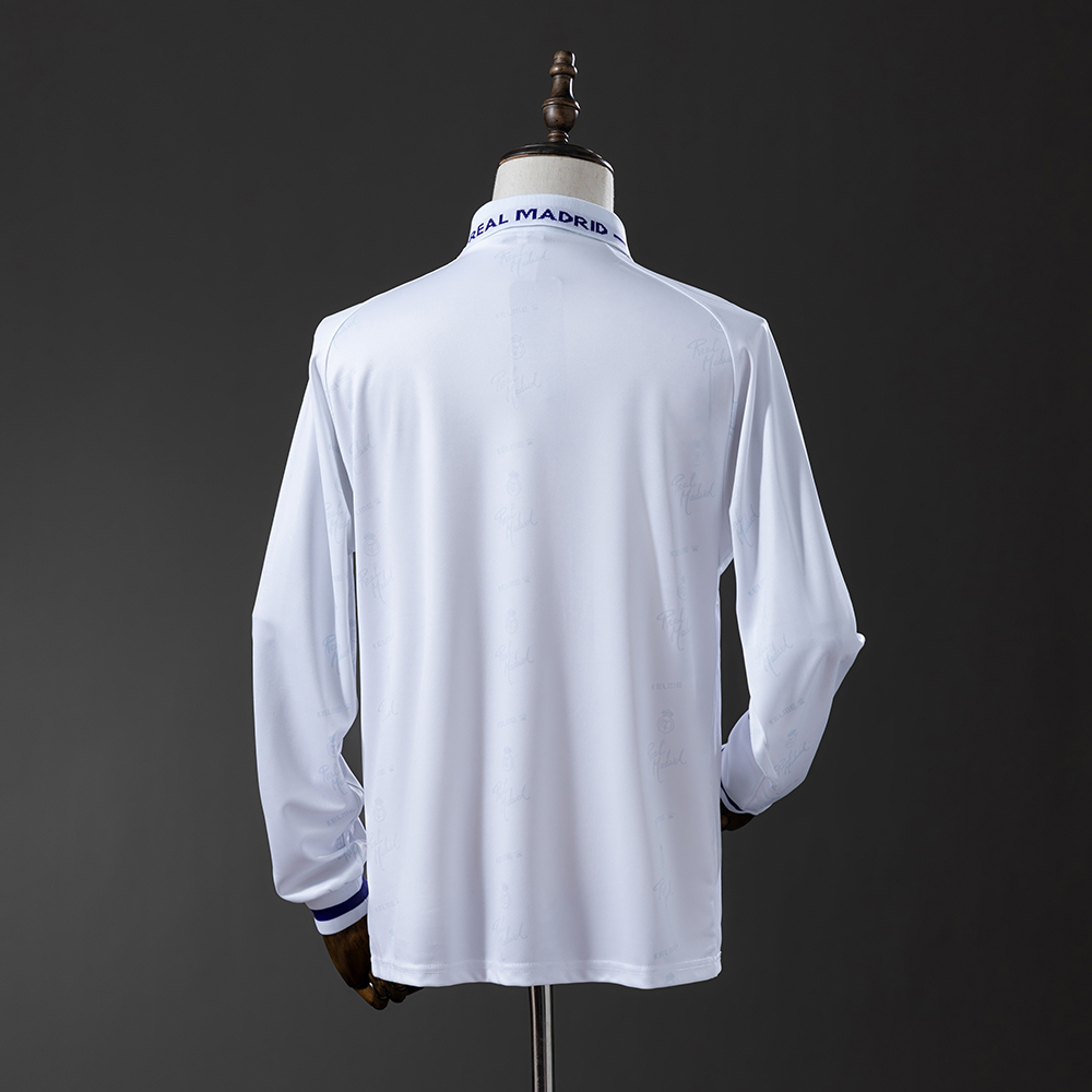Real Madrid 94/96 Home Long Sleeve Retro Jersey Foto 2
