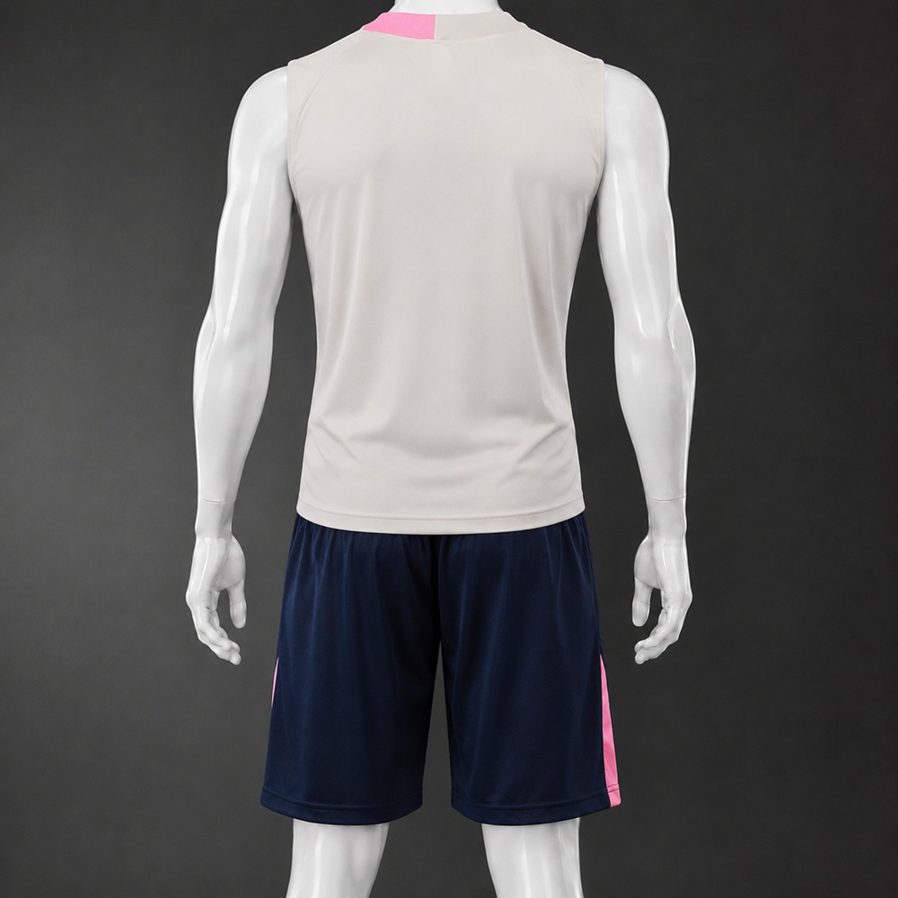 Barcelona 25/26 Off White Navy Pink Training Vest kit Foto 2