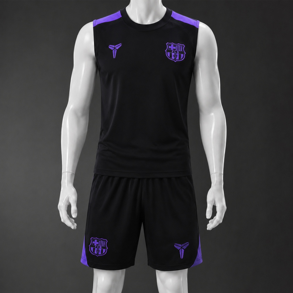Barcelona 25/26 Black Purple Training Vest kit