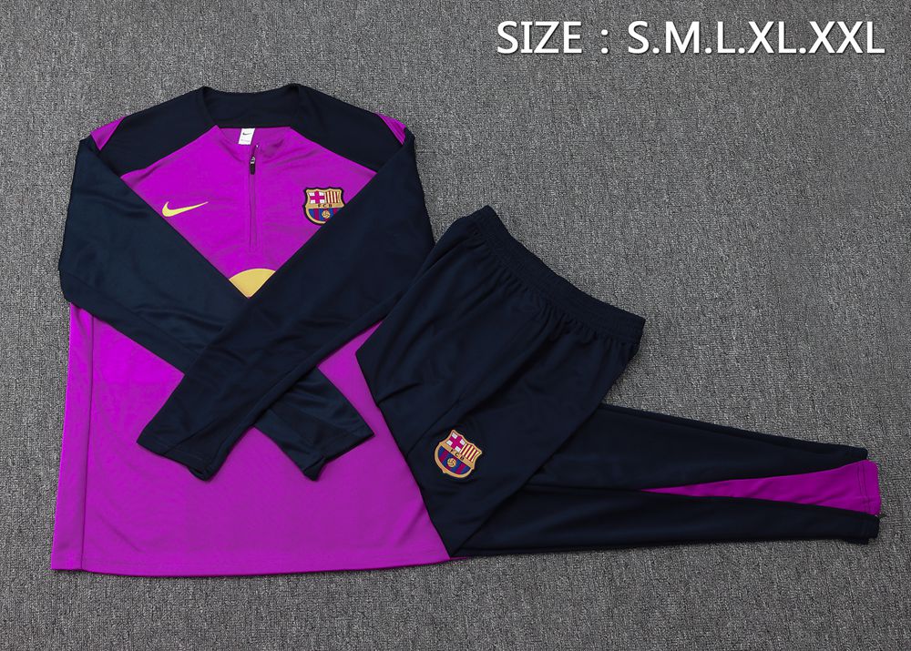 Barcelona 25/26 White Navy Half Zip Tracksuit Foto 2