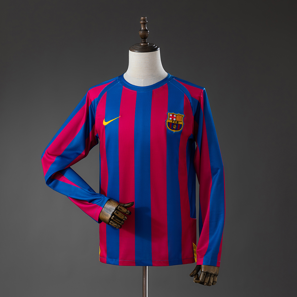 Barcelona 05/06 Home Long Sleeve Retro Jersey