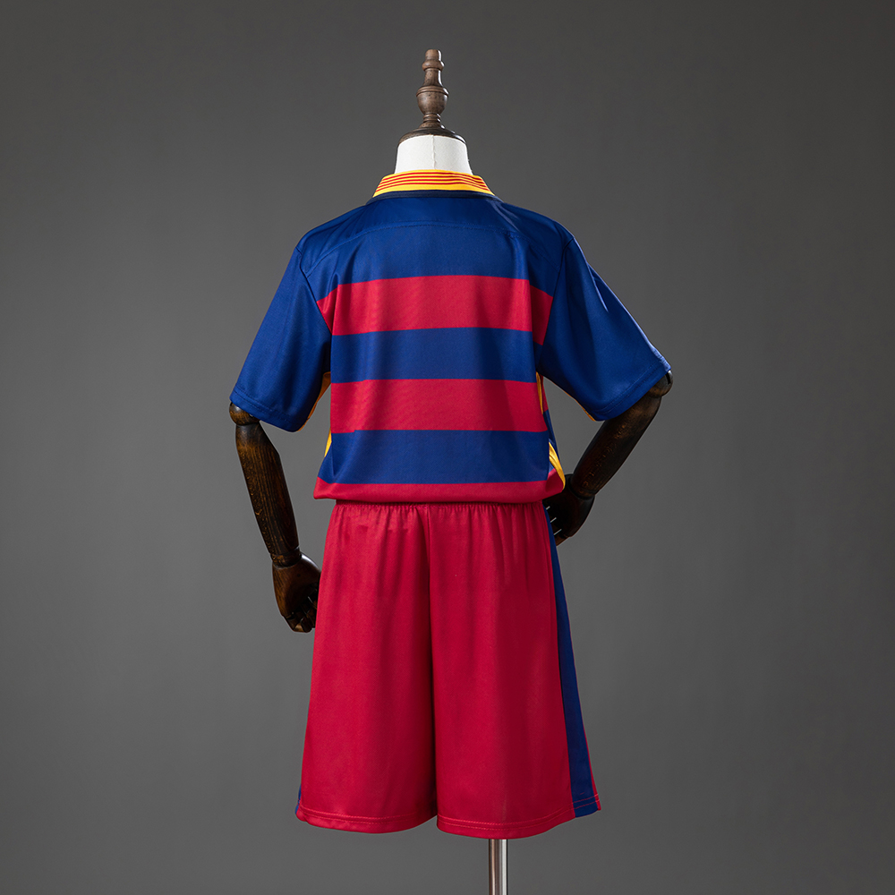 Barcelona 15/16 Home Retro Kids Kit Jersey Foto 2
