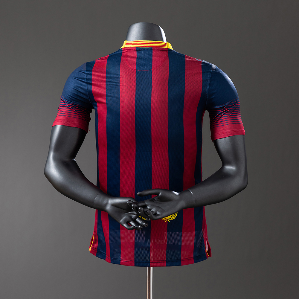 Barcelona 13/14 Home Player Version Retro Jersey Foto 2