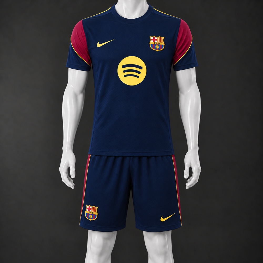 Barcelona 26/27 Navy Blue Short Sleeve Short Set