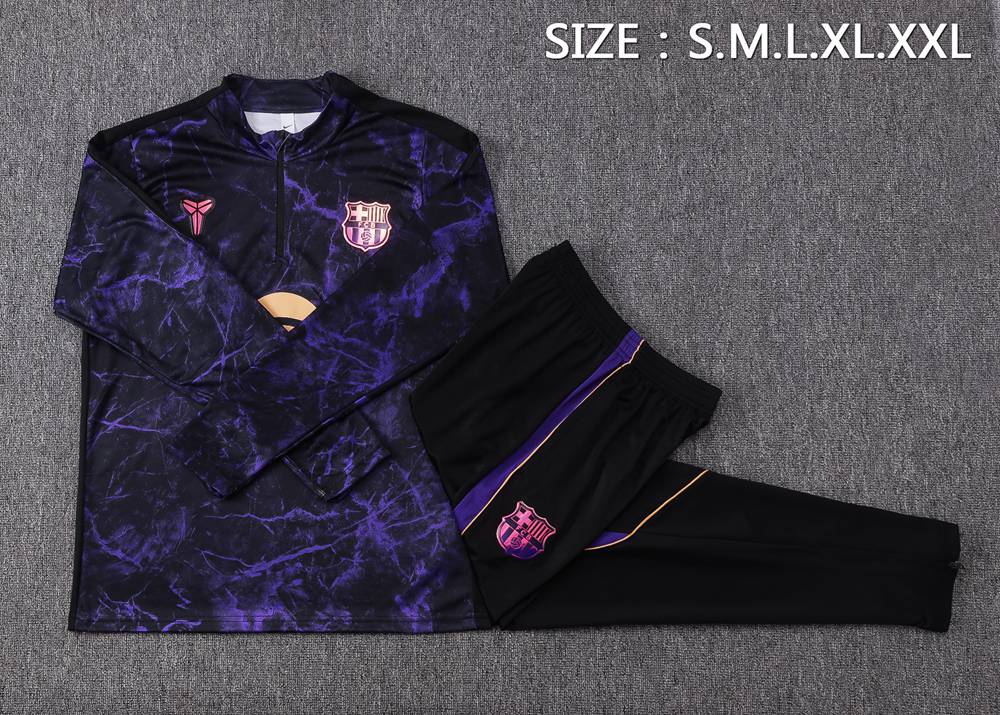 Barcelona 26/27 Navy Blue Purple Long Sleeved Training Kit Foto 2