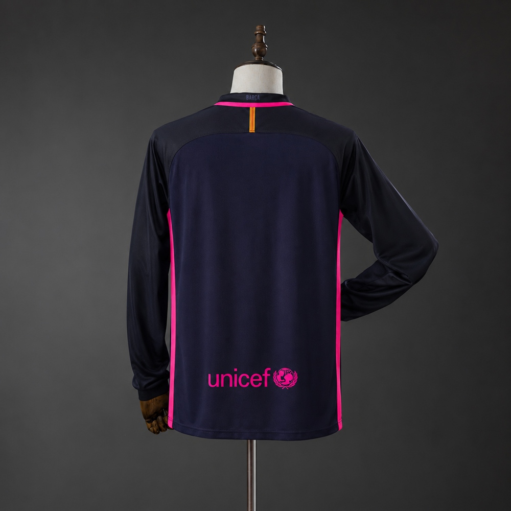 Barcelona 16/17 Away Long-Sleeves Retro Jersey Foto 2
