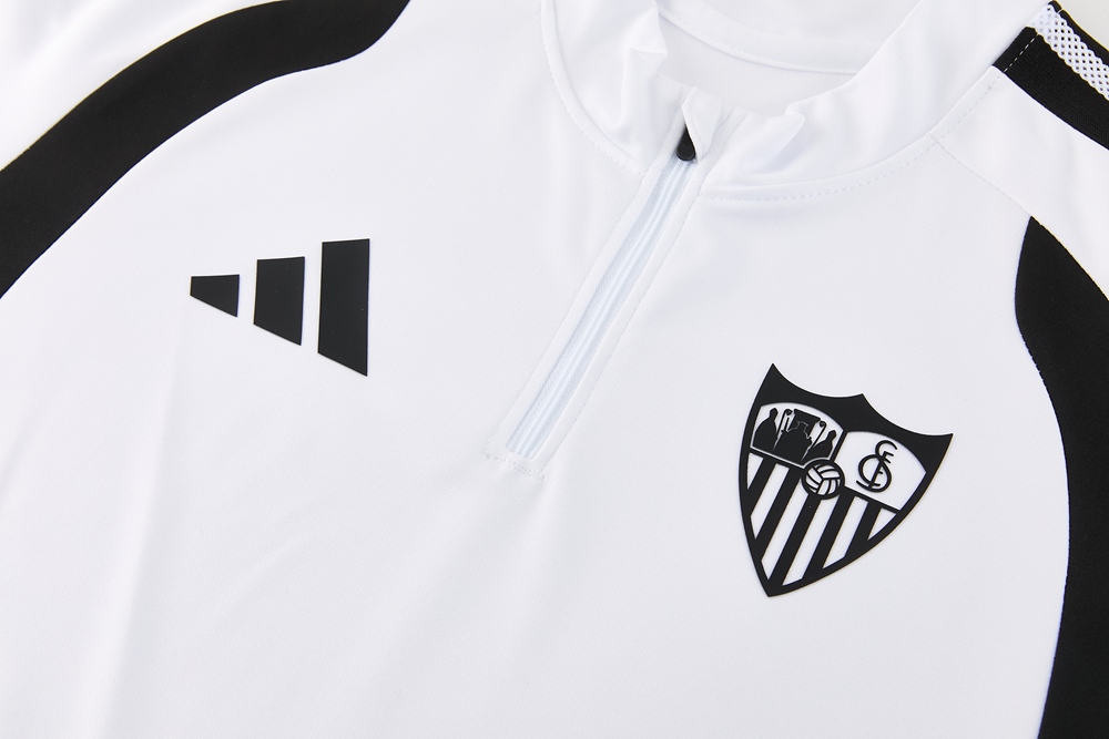 Sevilla 26/27 White Black Grey Long Sleeved Training Kit Foto 2