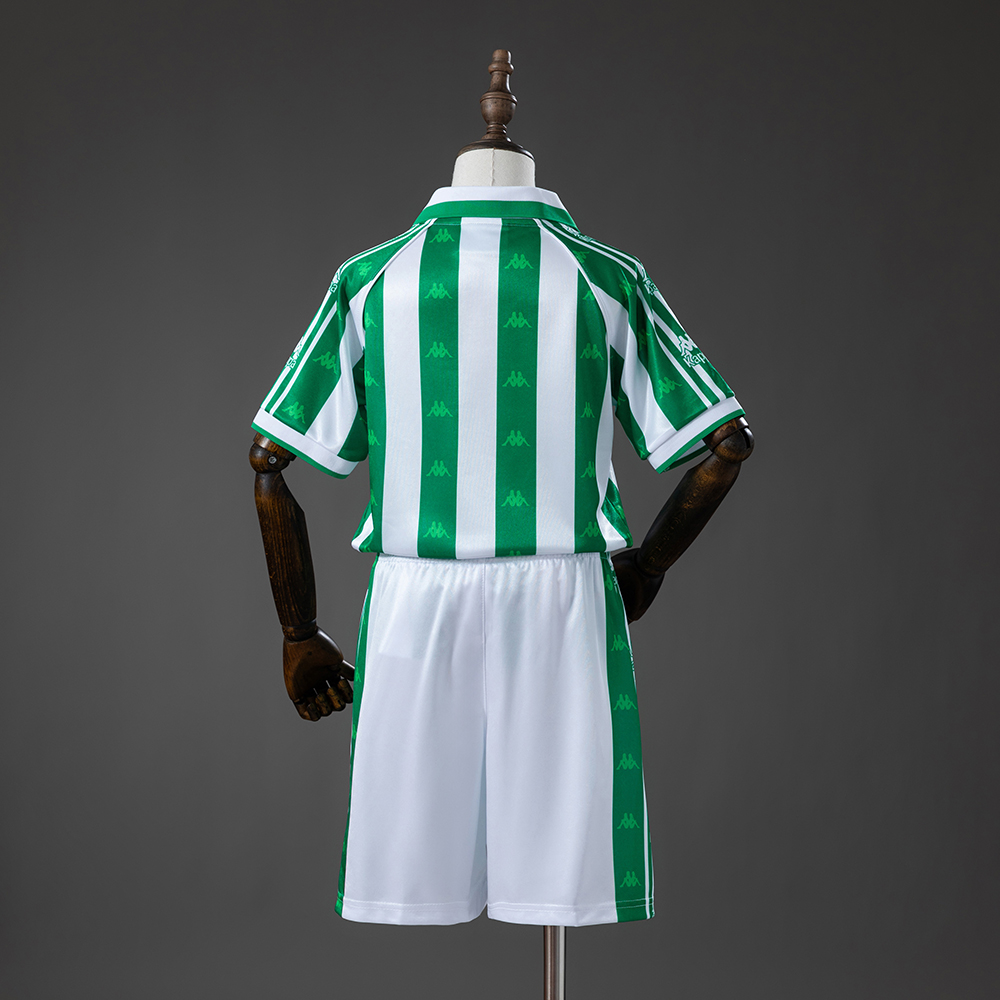 Real Betis 95/97 Home Retro Kids Kit Jersey Foto 2