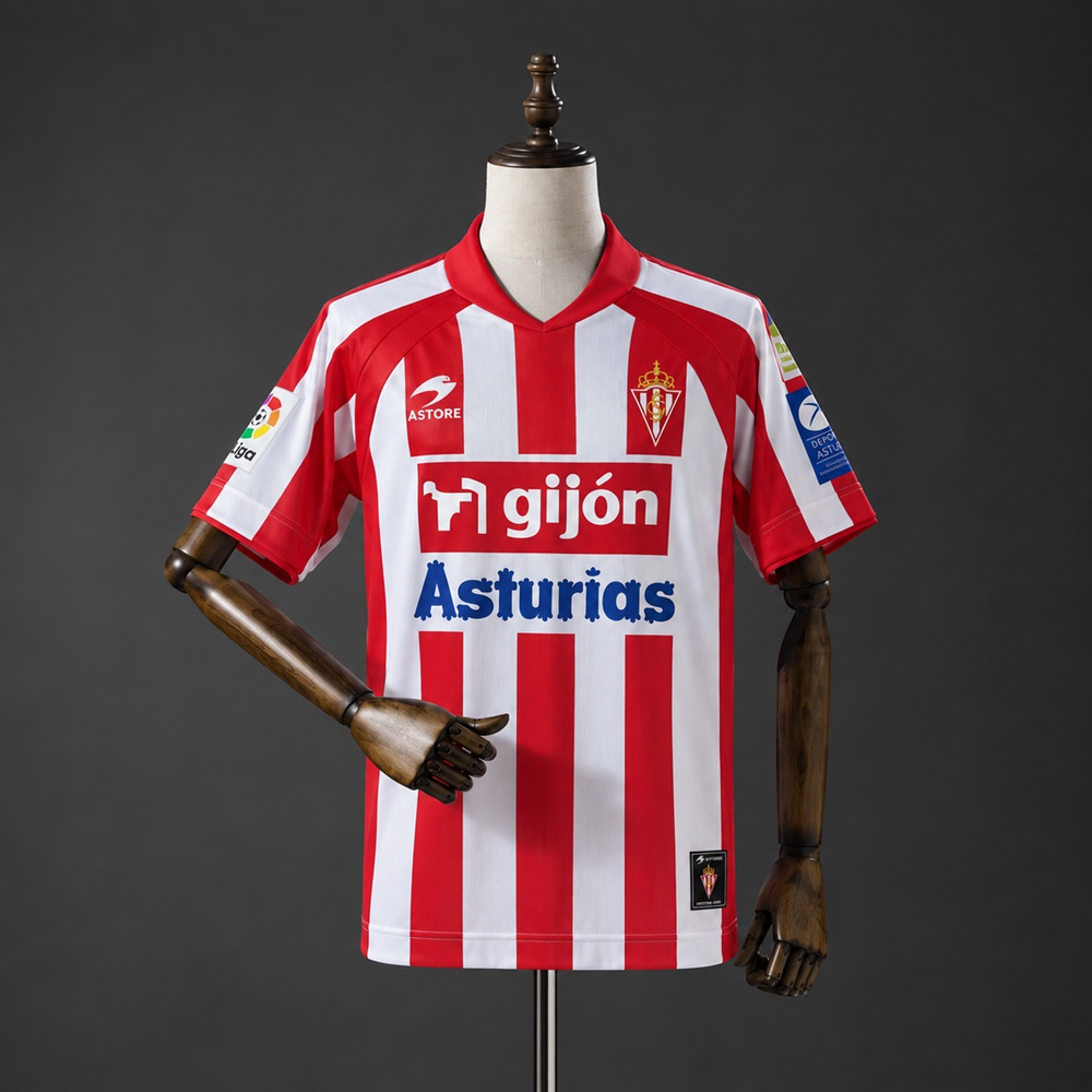 Sporting Gijon 08/09 Home Retro Jersey