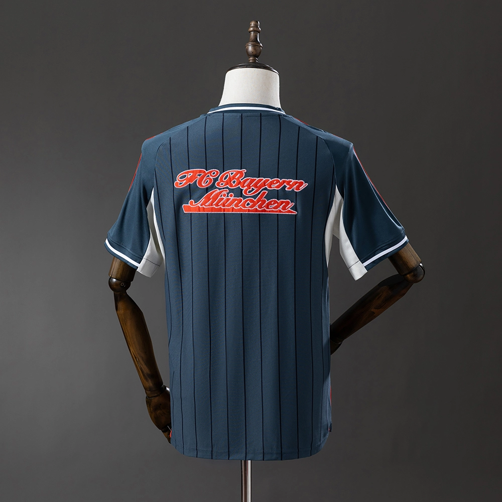 Bayern Munich 25/26 US Pack Full-Button Baseball Jersey Black Foto 2