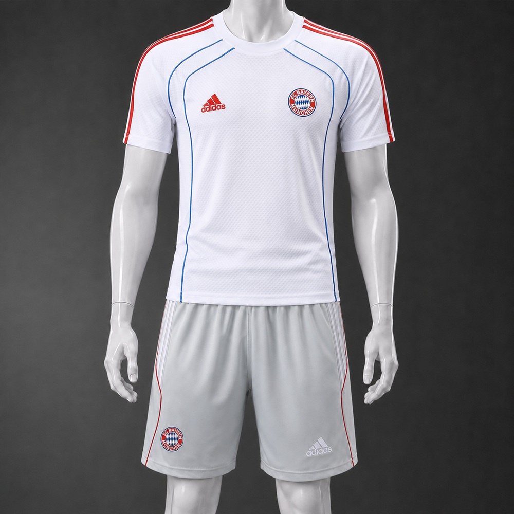 Bayern Munich 25/26 White Light Gray Short Sleeve Short Set