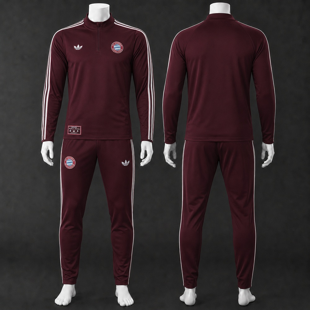 Bayern Munich 25/26 Burgundy White Jacket Kit