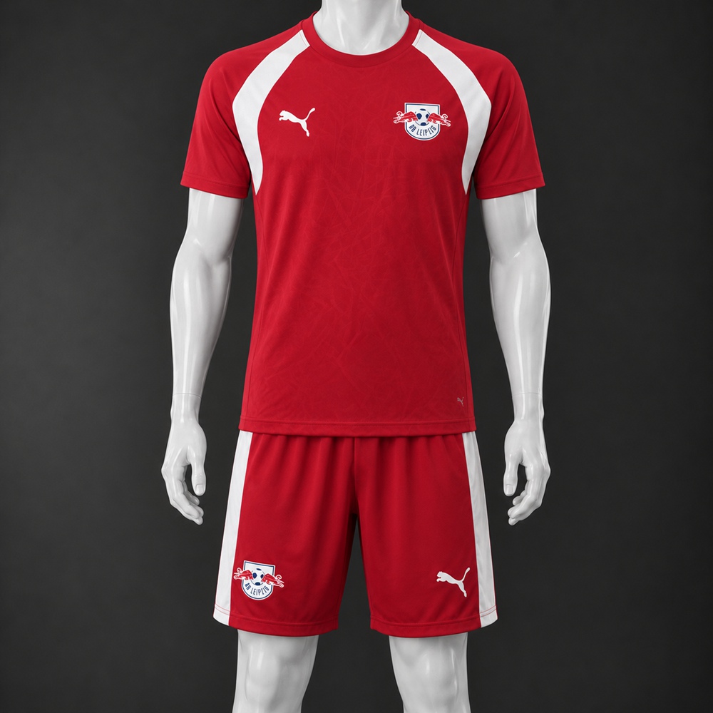 RB Leipzig 26/27 Red White Short-Sleeve Shorts Set