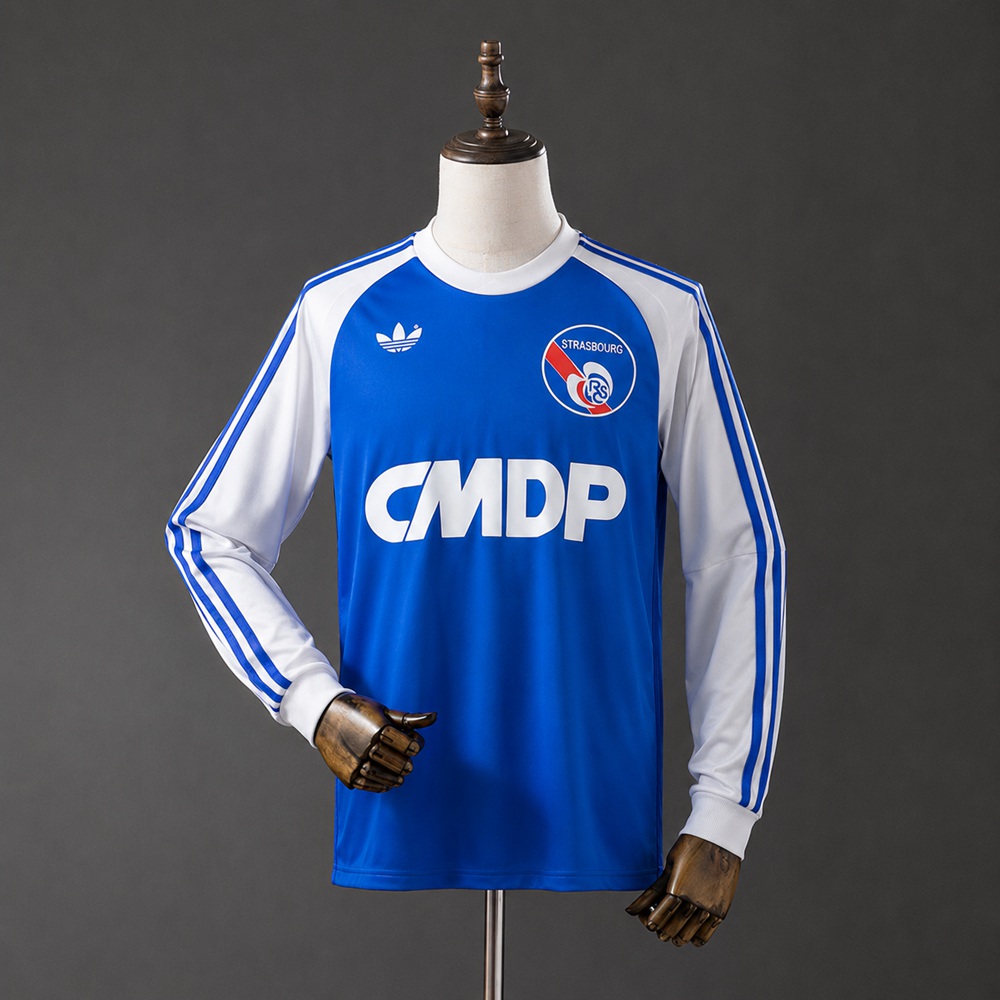 RC Strasbourg Alsace 78/79 Home Retro Long Sleeved Jersey