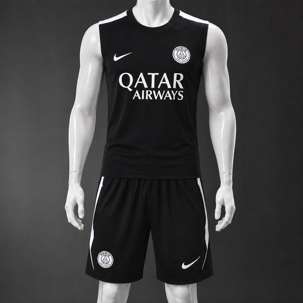 PSG 26/27 Black White Training Vest kit