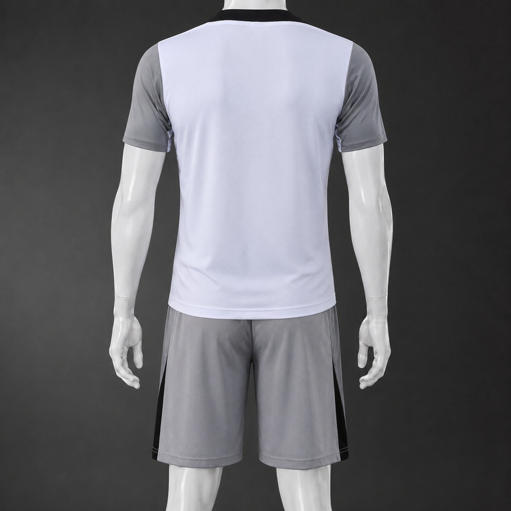 PSG 26/27 White Gray Short Sleeve Short Set Foto 2
