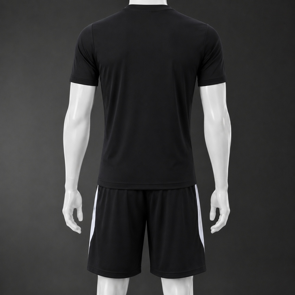 PSG 26/27 Black White Short Sleeve Short Set Foto 2