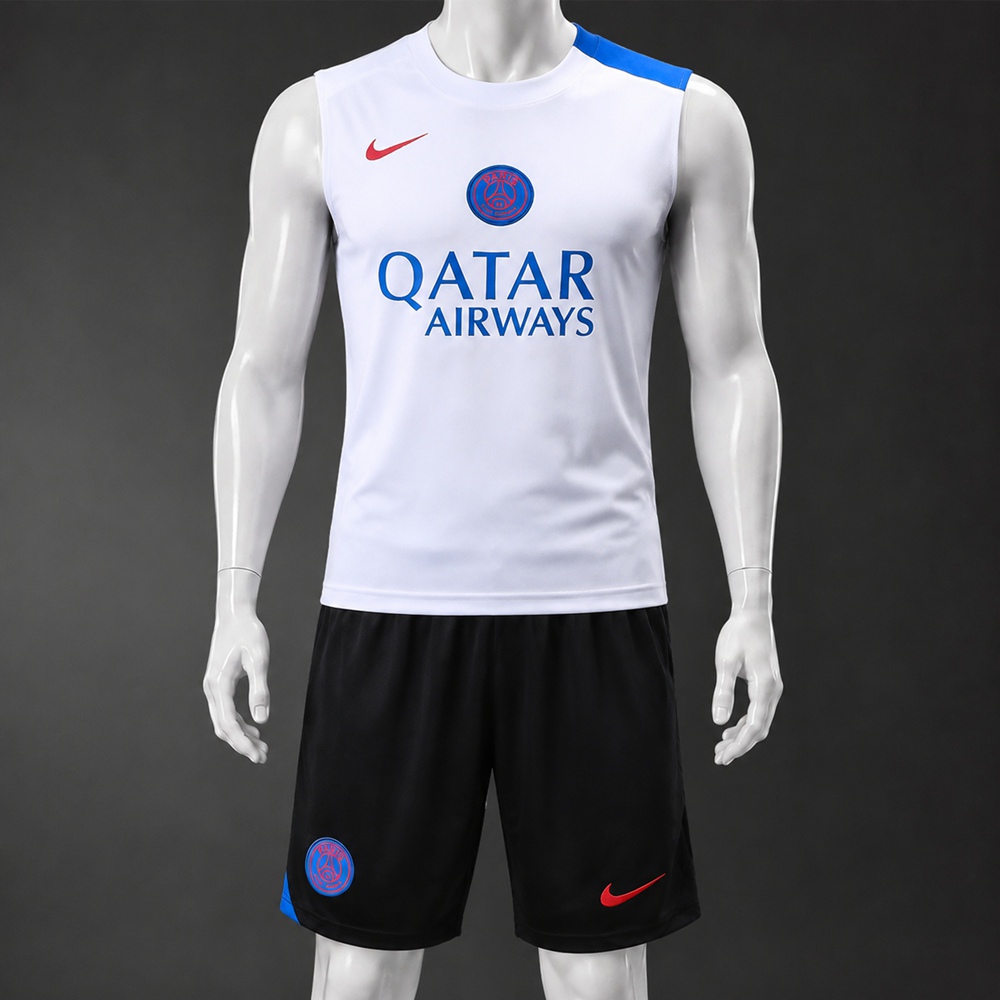PSG 25/26 White Blue Training Vest kit