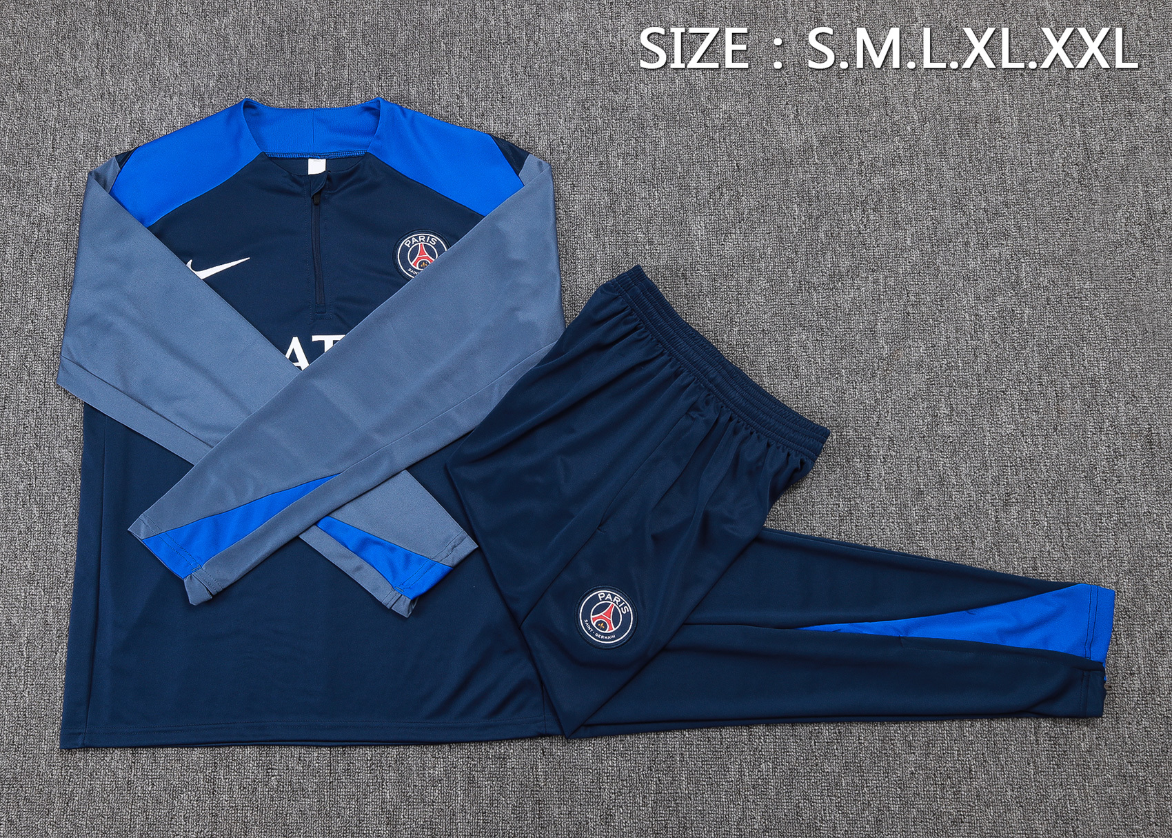 PSG 25/26 Navy Blue Half Zip Tracksuit Foto 2