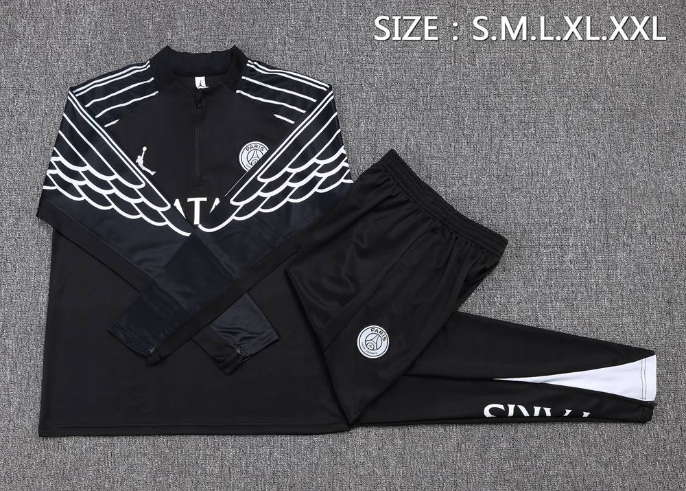 PSG 25/26 Black White Half Zip Tracksuit Foto 2