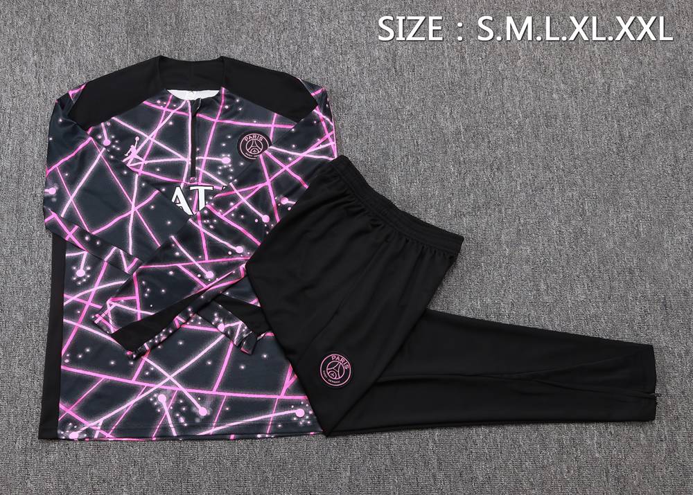 PSG 25/26 Black Pink Half Zip Tracksuit Foto 2